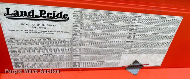 image for item DR5096 Land Pride APS1560  seeder