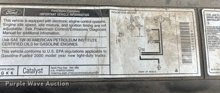 image for item DR5104 2000 Ford F150  pickup truck