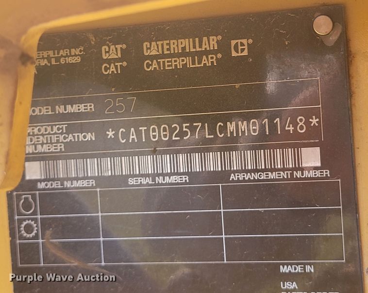 image for item HG9457 2003 Caterpillar 257  tracked skid steer loader