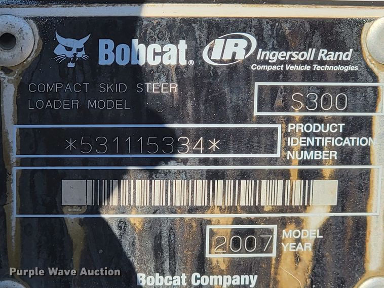 image for item HG9463 2007 Bobcat S300  skid steer loader