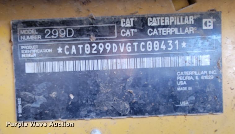 image for item HG9475 2014 Caterpillar 299D  tracked skid steer loader