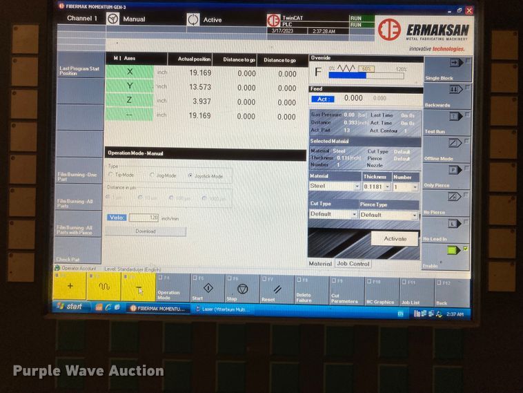 image for item HN9834 2016 RMT Kyson 510-2  fiber laser cutting system