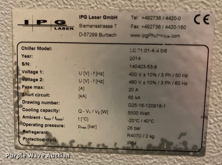 image for item HN9834 2016 RMT Kyson 510-2  fiber laser cutting system