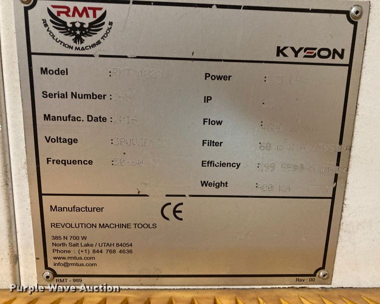 image for item HN9834 2016 RMT Kyson 510-2  fiber laser cutting system