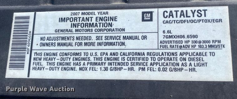 image for item KB9560 2008 GMC C5500  delivery truck