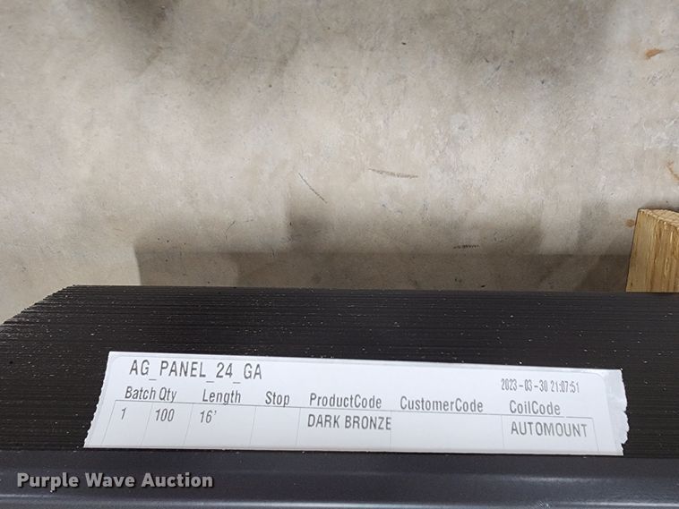 image for item KC9678 (100) sheets of Doerksen Metal Components metal siding/roofing