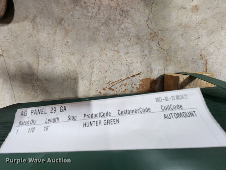 image for item KC9680 (170) sheets of Doerksen Metal Components metal siding/roofing