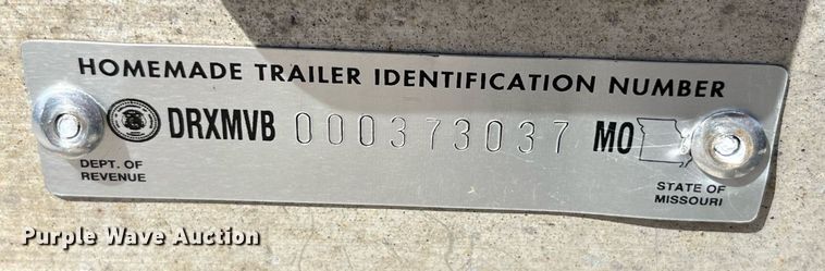 image for item LA9850 2023 Shop built  utility trailer