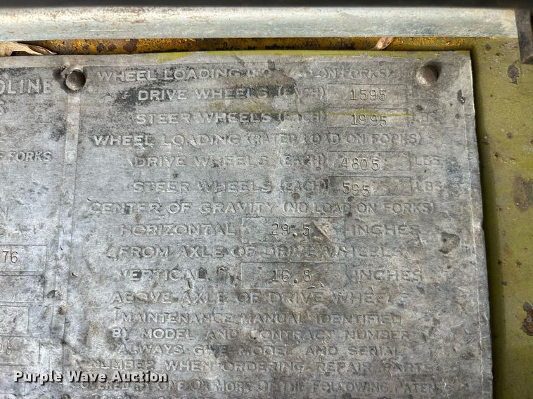 image for item LA9866 Clark 1641076  forklift