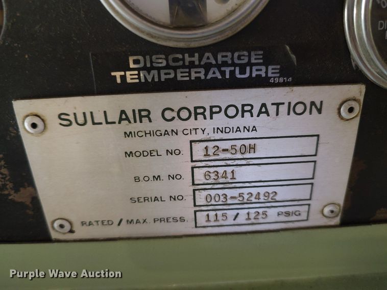 image for item LG9728 Sullair 12-50H  air compressor