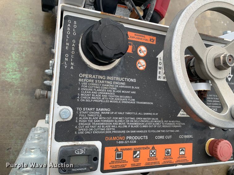 image for item LI9160 2010 Core Cut CC1800XL  concrete saw