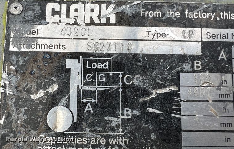 image for item LI9553 Clark C32CL  forklift