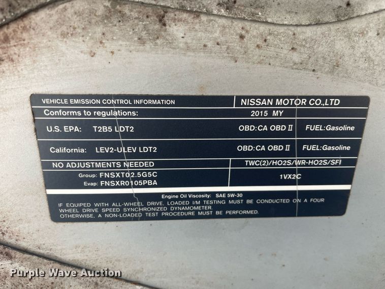 image for item LJ9590 2015 Nissan Rogue Select  SUV