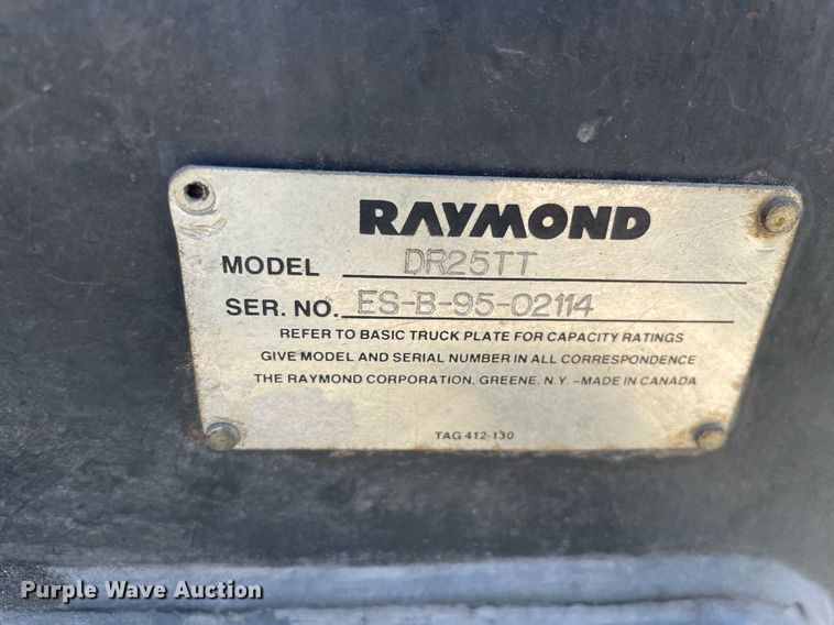 image for item LJ9591 Raymond EASI DR25TT  forklift