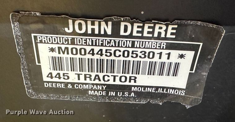 image for item LN9122 John Deere 445  lawn mower