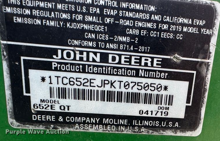 image for item LN9156 (4) John Deere 652E ZTR lawn mowers