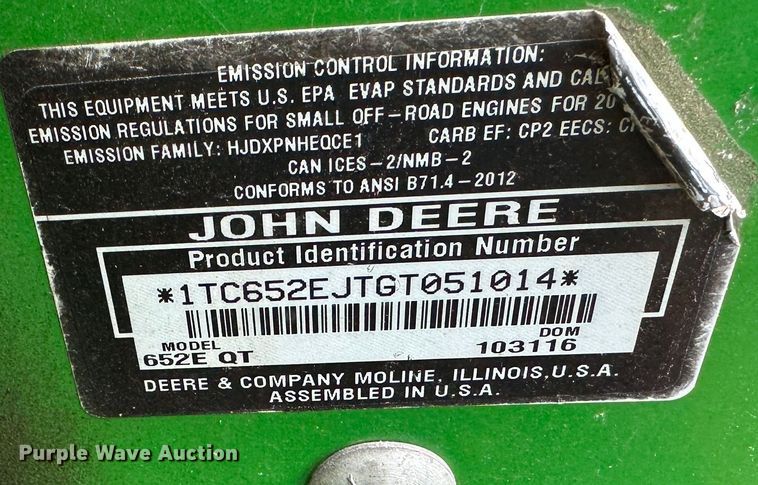 image for item LN9156 (4) John Deere 652E ZTR lawn mowers