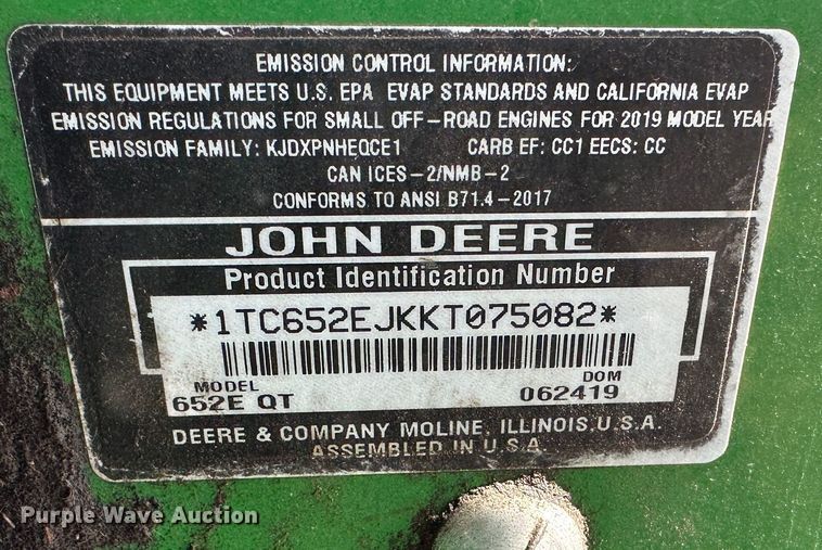 image for item LN9156 (4) John Deere 652E ZTR lawn mowers