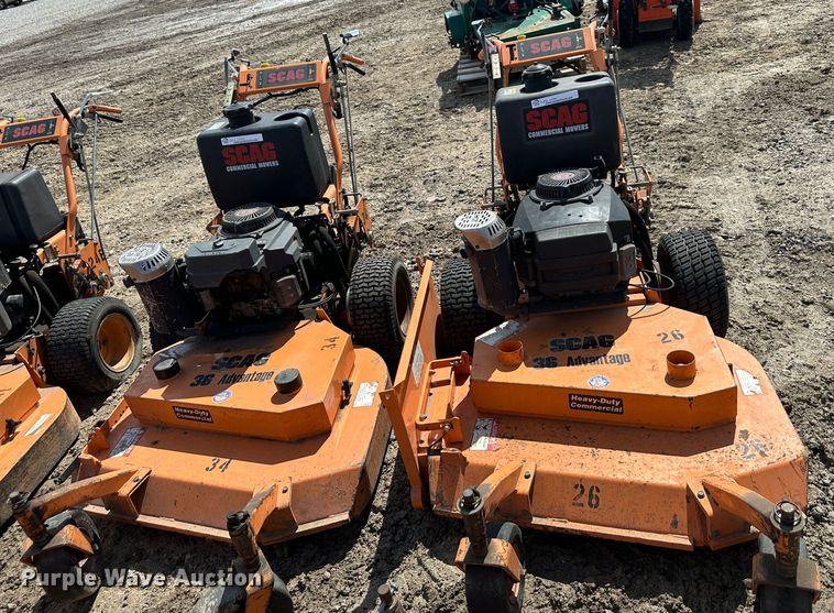 image for item LN9170 (6) Scag Advantage 36 ZTR lawn mowers