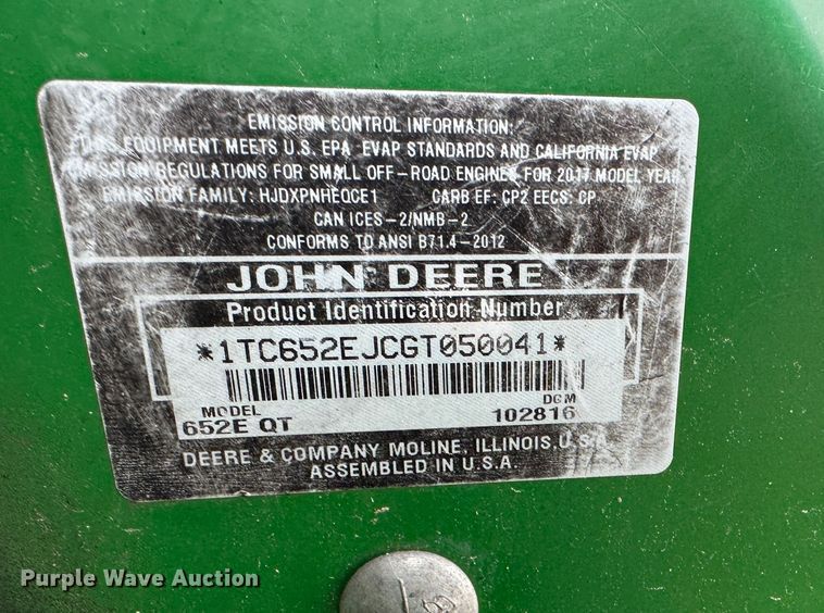 image for item LN9171 (4) John Deere 652E ZTR lawn mowers
