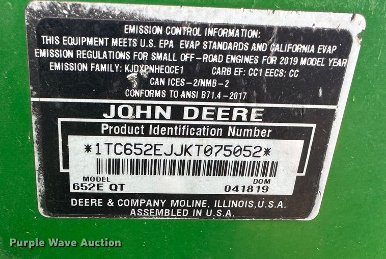 image for item LN9171 (4) John Deere 652E ZTR lawn mowers