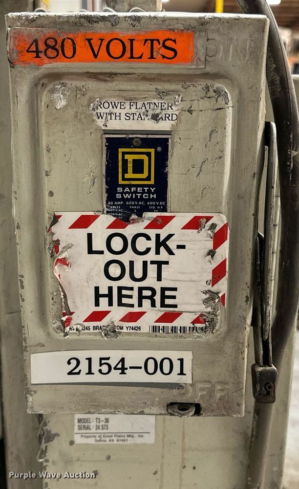 image for item LN9364 Rowe T3-30  coil straightener and feeder