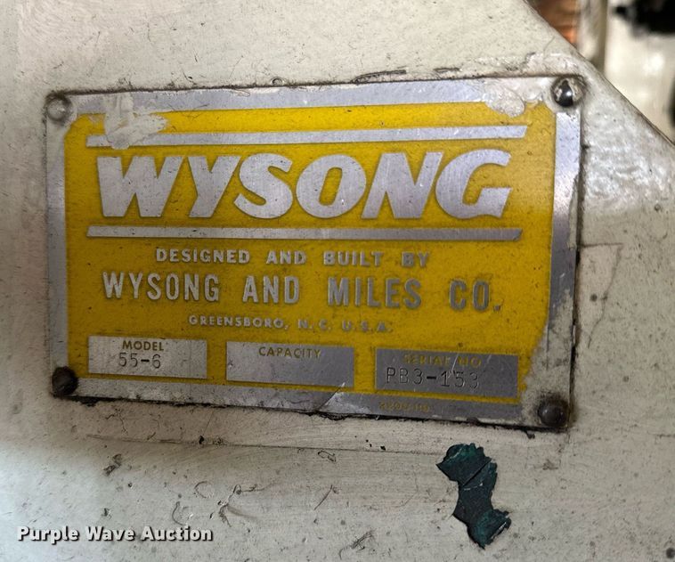 image for item LN9365 Wysong 55-6  press brake