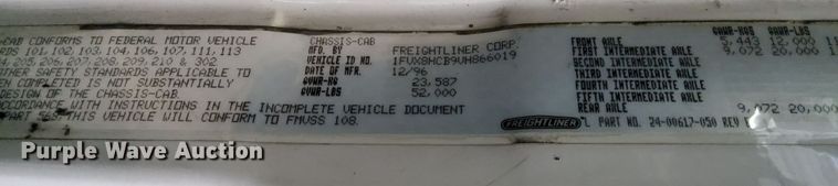 image for item MB9030 1997 Freightliner FL106  box truck