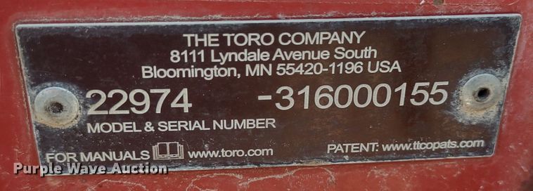 image for item MD9521 Toro TRX-26  trencher