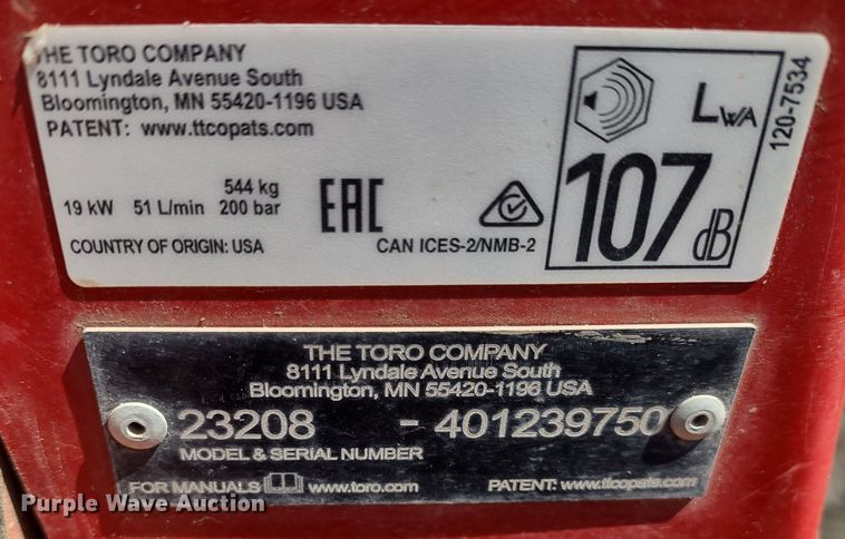 image for item MD9522 Toro STX-26  stump grinder