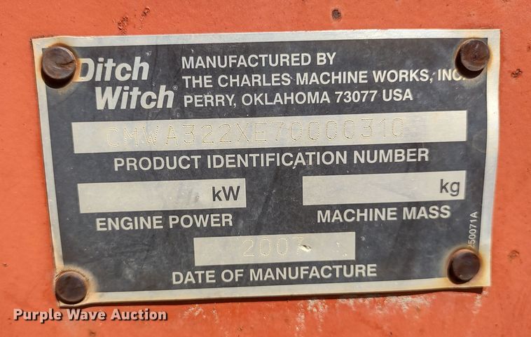 image for item MD9529 2007 Ditch Witch RT40  trencher