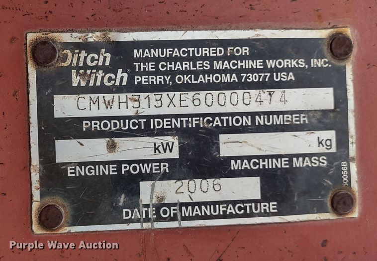 image for item MD9529 2007 Ditch Witch RT40  trencher