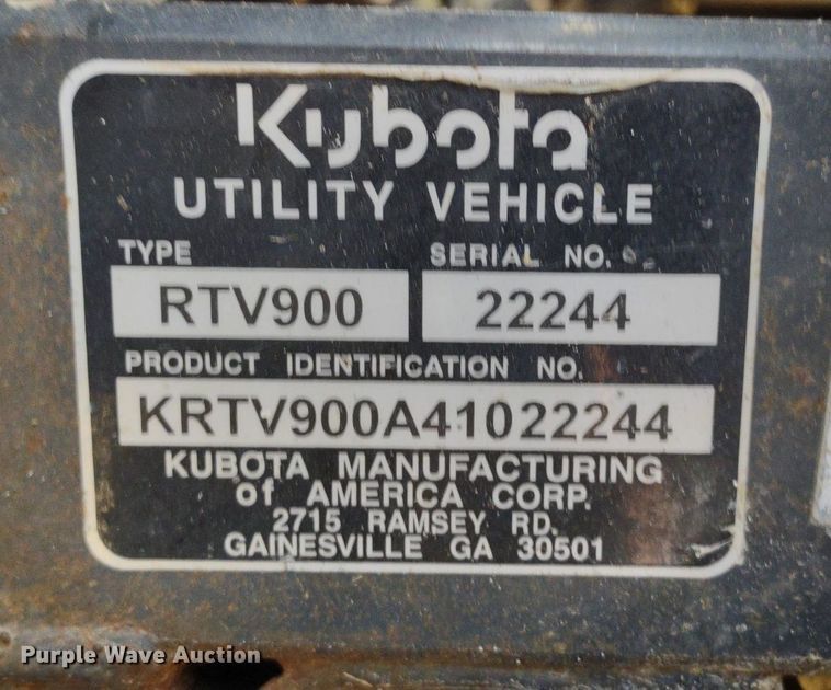 image for item MD9538 2004 Kubota RTV900 utility vehicle