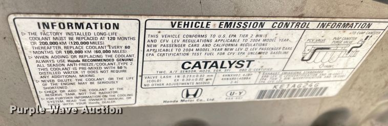 image for item MM9441 2004 Honda Accord