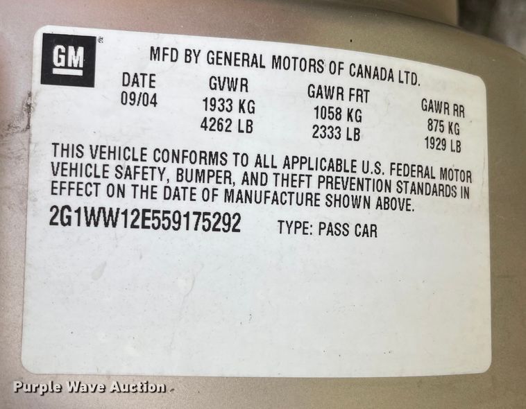 image for item MM9444 2005 Chevrolet Monte Carlo
