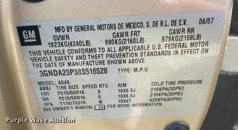 image for item MM9447 2008 Chevrolet HHR LT