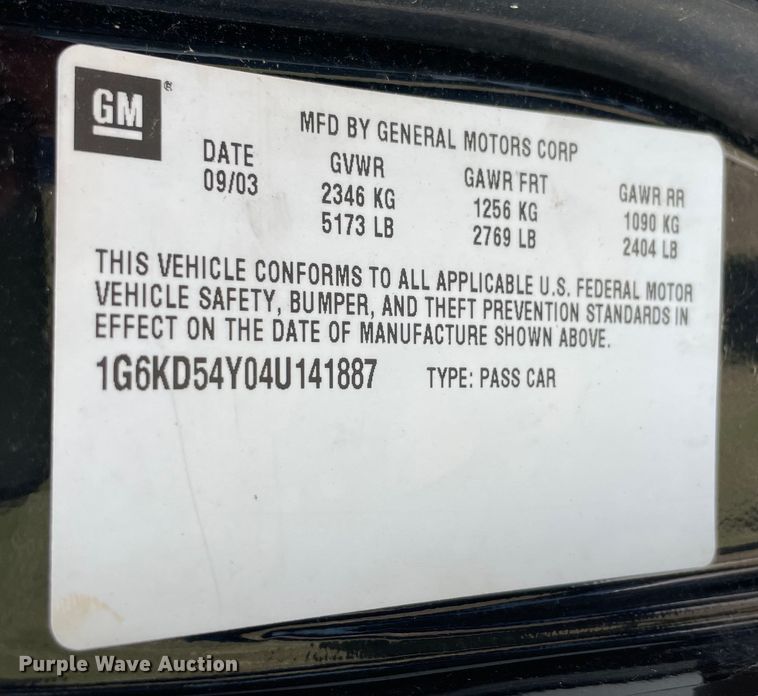 image for item MM9454 2004 Cadillac DeVille