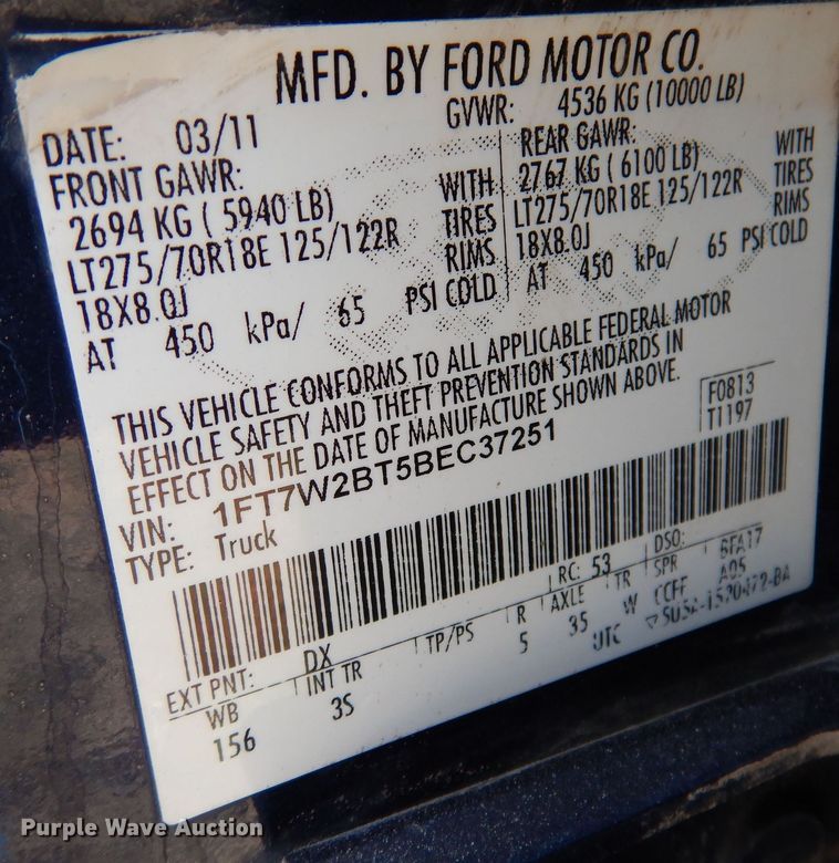 image for item MO9583 2011 Ford F250 Super Duty XLT  Crew Cab pickup truck