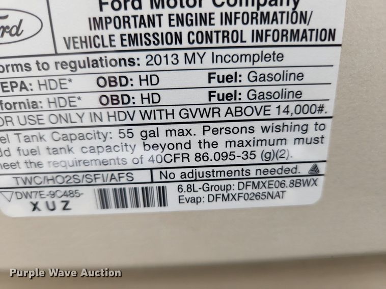 image for item MW9551 2013 Ford E450 Super Duty  box truck