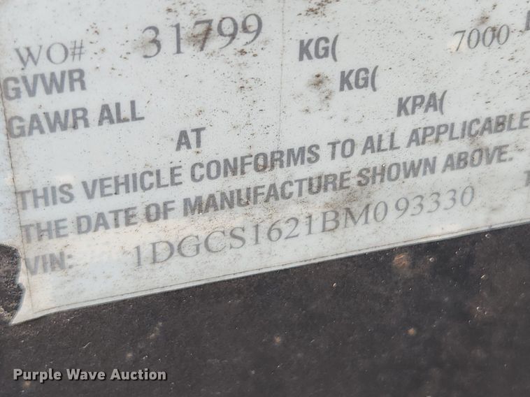 image for item MW9561 2011 Doolittle  enclosed cargo trailer