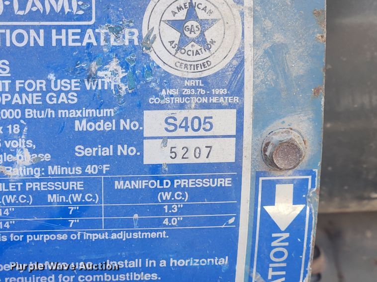 image for item MW9571 (3) Sure Flame S405 heaters