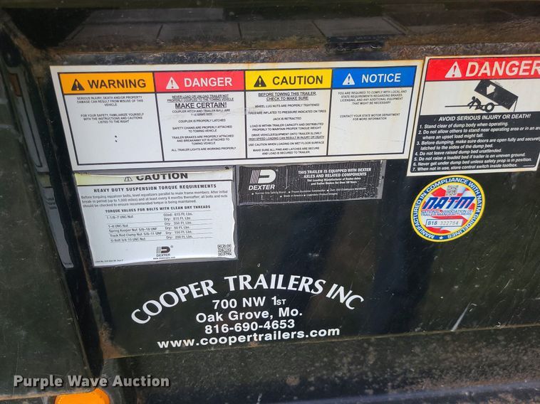 image for item MX9594 2019 PJ  dump trailer