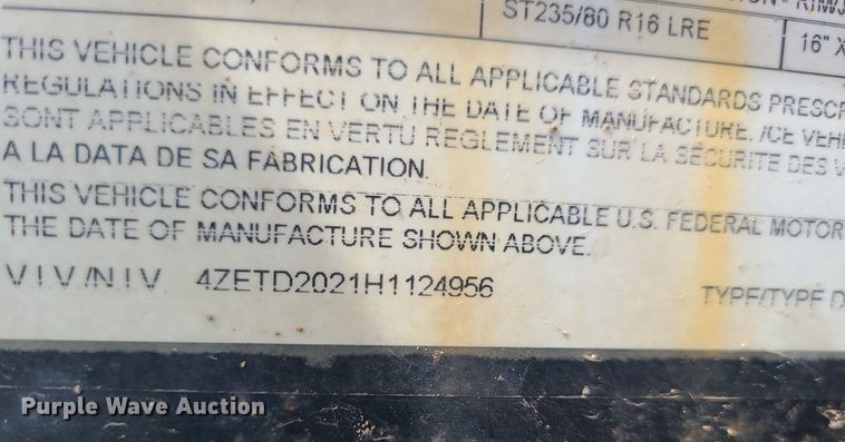 image for item MX9597 2017 Load Trail  utility trailer