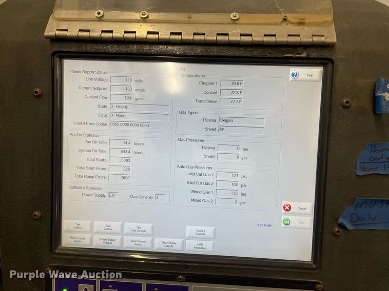 image for item MY9143 2013 Hornet HHD78 ETR150  CNC plasma cutting table