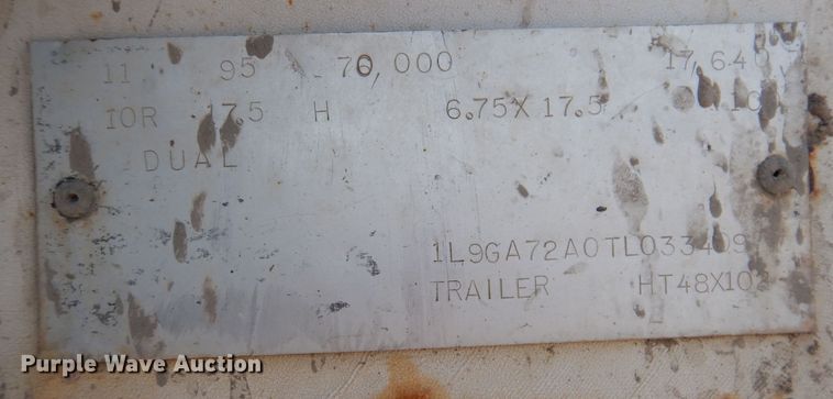 image for item DK5198 1996 Ledwell HT48X102  drop deck trailer