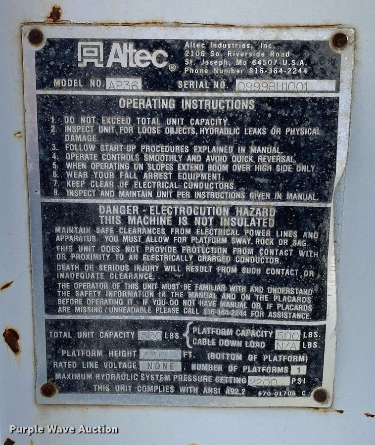 image for item DL7138 2000 Ford F650 Super Duty  bucket truck