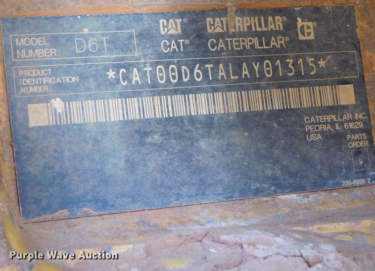 image for item DM2562 2009 Caterpillar D6T XL  dozer