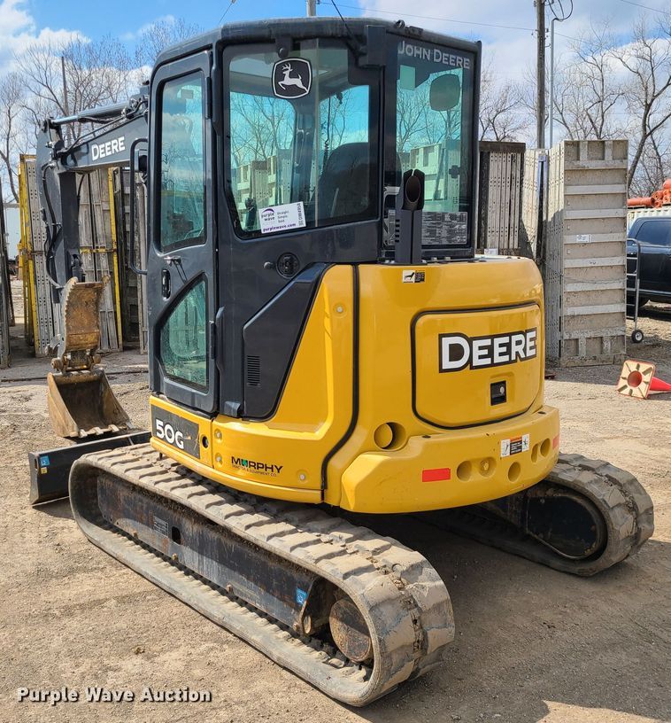 image for item DM4958 2019 John Deere 50G  mini excavator