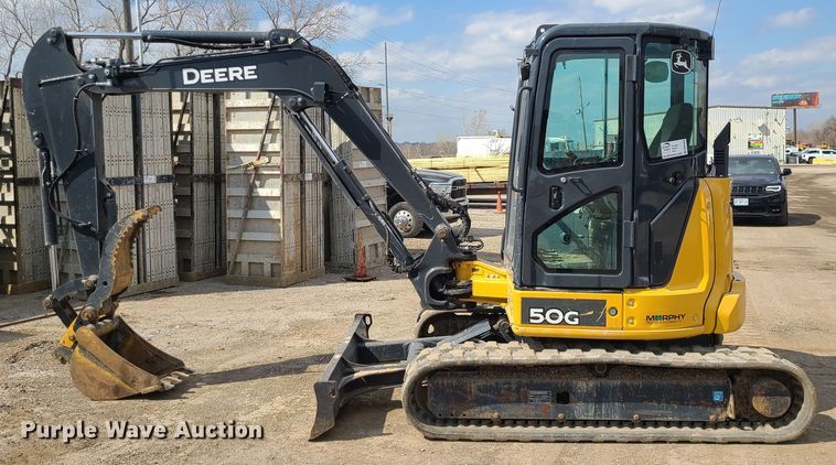 image for item DM4958 2019 John Deere 50G  mini excavator