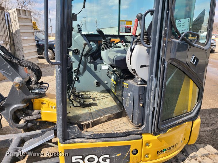 image for item DM4958 2019 John Deere 50G  mini excavator